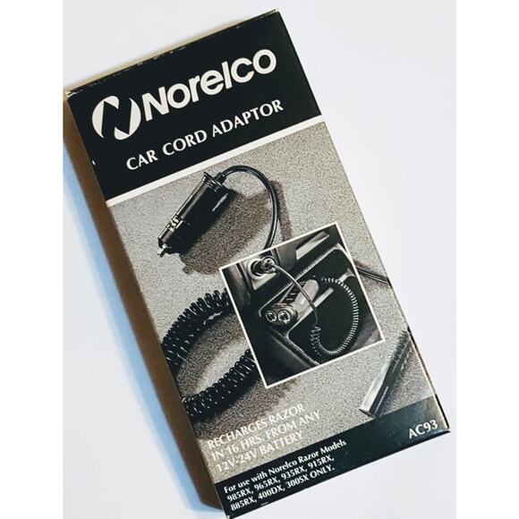 NORELCO CAR CORD ADAPTER AC93 UPC #075020200938 New, open box - Picture 1 of 8